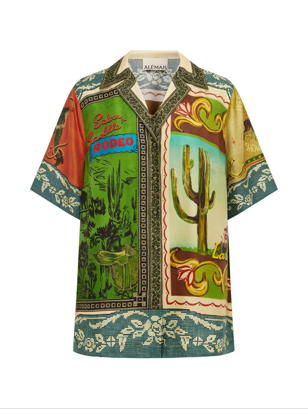 Alemais ace silk shirt US 2